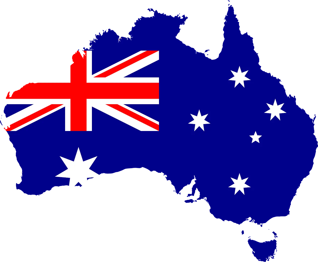 Australien in Nationalflaggendesign